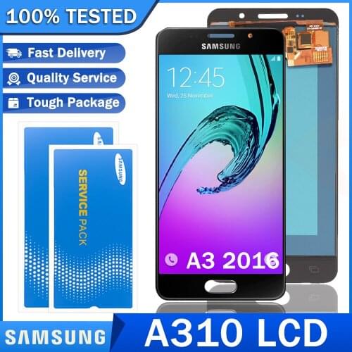 4.7'' Original LCD for SAMSUNG Galaxy A3 2016 A310 A310F Super AMOLED Display Touch Screen Digitizer Repair Parts