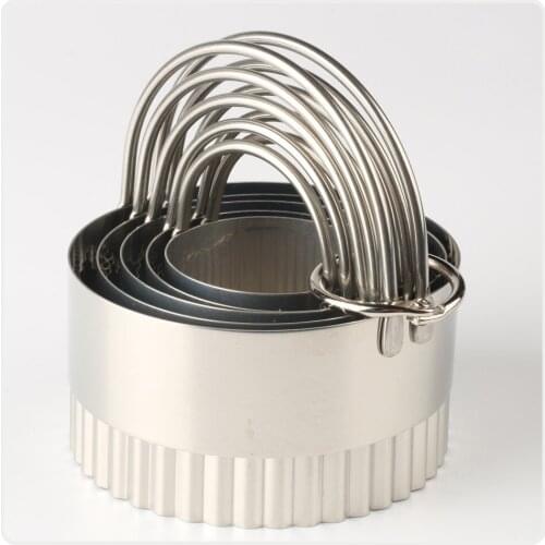 5pcs/lot Cookie Cutter Stainless Steel Round Cake Mold Star Biscuit Mould Fondant Cutting Pastry Cutter PJ 002