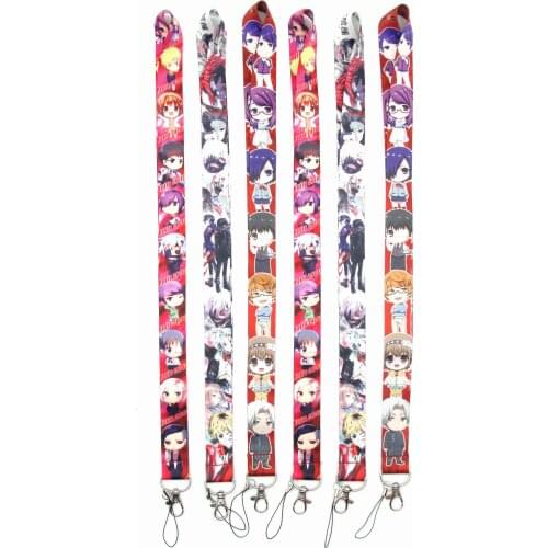 500 PCS Tokyo Ghoul Lanyard id badge holder keychain straps for mobile phone Wholesale&Free Shipping