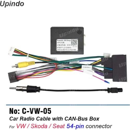 Car Radio Cable CAN BUS for Volkswagen Skoda VW Golf Touran 16pin Power Wiring Harness DVD Android Multimedia Player Connector