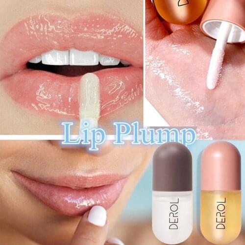 Ginger Mint Lip Gloss Lips Plumper Enhancer Liquid Lip Plumping Moisturizing Lips Care Nourishing Anti-Drying Glitter Lip Oil