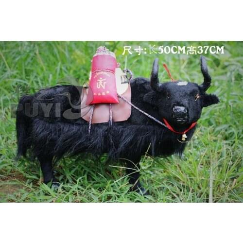Large 50x37cm simulation yak toy model home decoration gift h1137