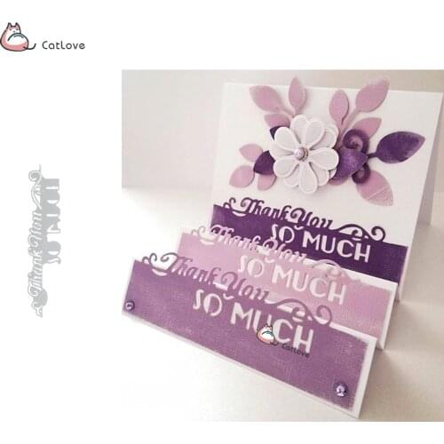 Thank You So Much Word Metal Cutting Dies Stencils For DIY Scrapbooking Paper Card Decorative Craft Embossing Die Cuts New 2019