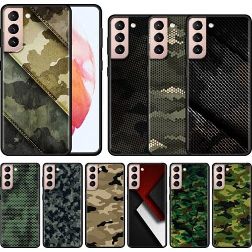 Phone Case For Samsung Galaxy SS20 S21 FE Ultra S10 Lite S9 S8 Plus S10E S7 Edge Fundas Shell Camouflage Pattern Camo Print
