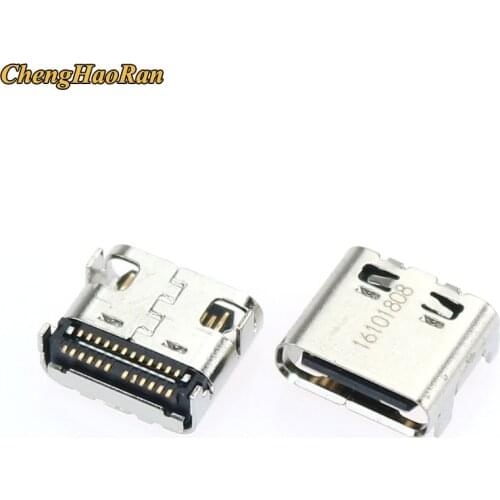 ChengHaoRan 5pcs High Speed USB 3.1 Type C Female 24Pin 4Legs PCB Mount Solder Socket for Lenovo TB-X703F Connector