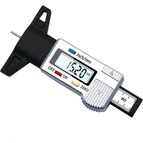 Digital Car Tyre Tire Tread Depth Gauge Meter Measurer Tool Caliper Thickness Gauges Tread Brake Pad Shoe Tire Monitoring System