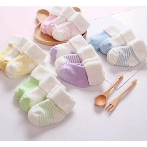 Children Winter Socks For Baby Girls In Tube Socks Kids Infant Thick Cotton Terry Socks Newborn Fashion Soft Socks Toddler