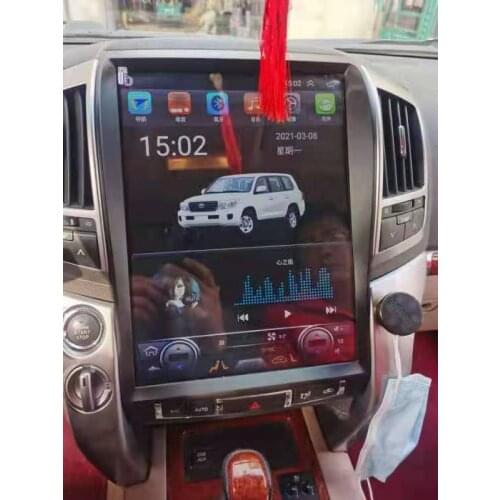 For Toyota Land Cruiser 2009-2015 Tesla Big Screen Android 9 15 inches Car Radio Multimedia DVD Player GPS Navigation Unit