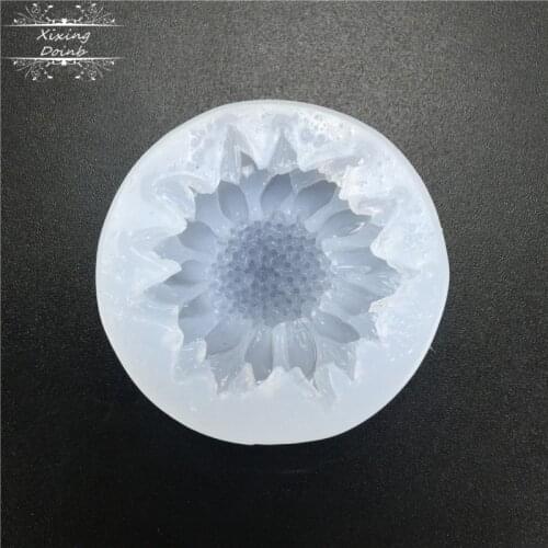 Sunflower shape DIY semi transparent silicone mold cake decoration tool flower handicraft mold decorative resin mold