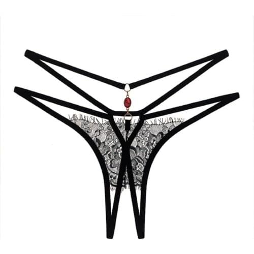 Hot Sale Women New Sexy Temptation Lace Panties Ladies Cross Hollow Thong Sexy Low Waist G-String Breathable Underpant New