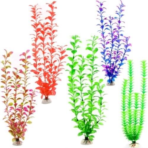 40Cm Simulation Fake Aquatic Plants PVC Fish Tank Decoration Fish Aquarium Artificial Trumpet Environmental Aquarium Accessories