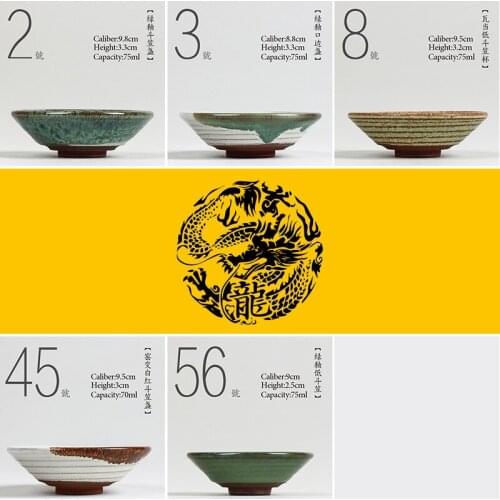 Chinese high quality Handmade tea cup Pigmented Kung fu tea set 70~75ml porcelain Small tea bowl Japanese Style teacup