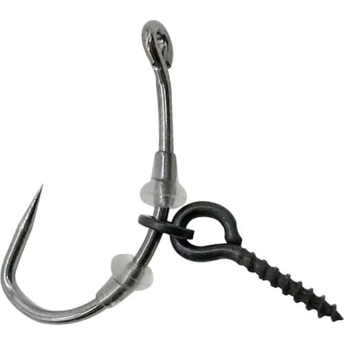 20Pcs Carp Rig Ring Stops With Hole And 20Pcs Boilie Bait Screw With Gasket Ring Turn Set Carp Fishing Accessories Kit