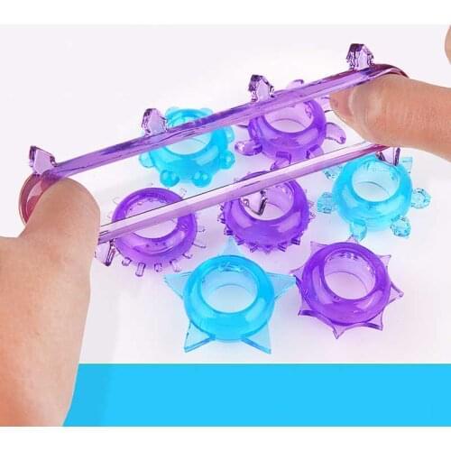 Silicone penis ring Delaying Ejaculation Flexible clit Orgasm Rings Glue Cockring Penis Ring for Men Sex products Sex Toys 5PCS