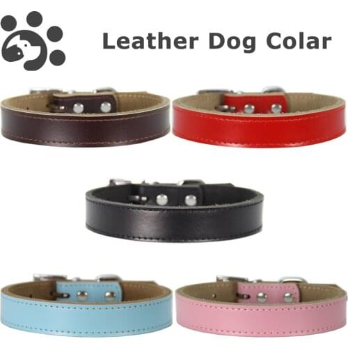 Leather Dog Collar for Small Medium Cats Pet Necklace Collars Kitten Puppy Durable Collar Bite-proof Adjustable Pet CollarMP0076