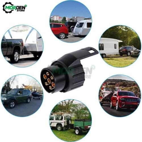 Mini Car Truck Trailer Connector 7 Pin To 13 Pin Truck Electric Adapter Plug Trailer For European Standard Trailer Dropship