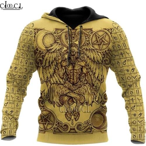 HX Satanic Retro Style Symbol 3D Print Fashion Hoodies Men Sweatshirt Unisex Zip Pullover Casual Jacket Tracksuit Drop Shipping