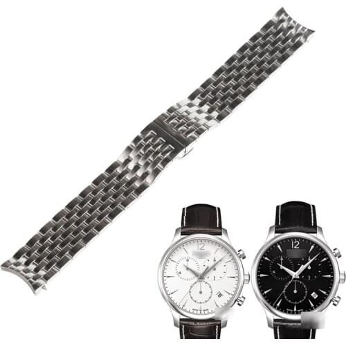 WENTULA watchbands for tissot TRADITION T063617A stainless steel solid band man watch bands