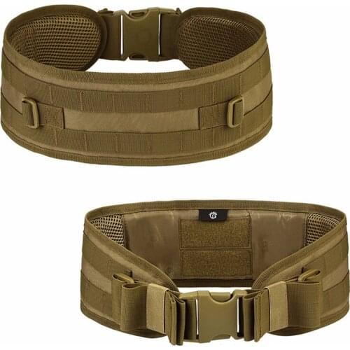 Mens Military Camouflage MOLLE Belt Thickening Outdoor Tactical Hunting Belt Multi-purpose Equipment Airsoft Wide Belt New