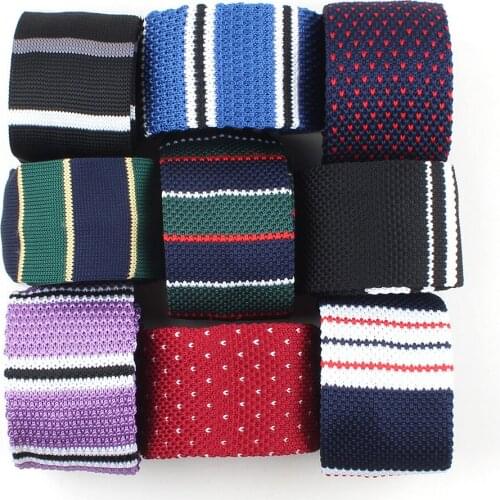 Mens Knitted Tie Leisure Hearts Striped Neckties For Man Woven Tie New British Style Skinny Cravate For Party Knitting Ties