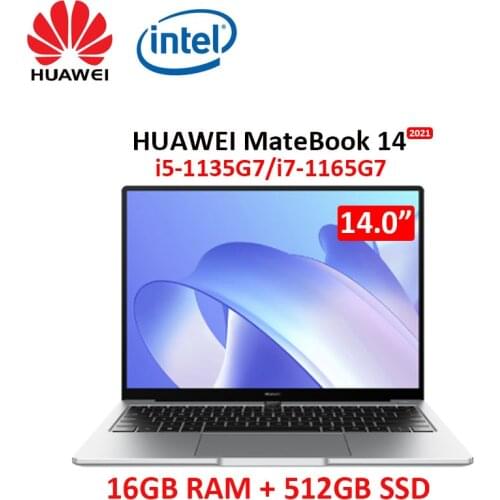 Huawei MateBook 14 2021 laptop i7-1165G7 16GB RAM 512GB SSD 14-inch full-screen notebook computer touch screen Ultrabook