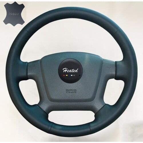 First layer leather Car Steering Wheel Cover for Kia Cerato 2005-2012 Old Kia Ceed capa para volante braid on the steering wheel