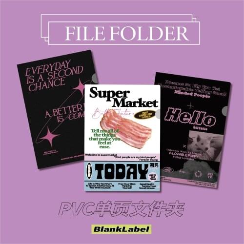 Retro poster style INS girly style PVC thickened L-type A4 single-page folder office supplies