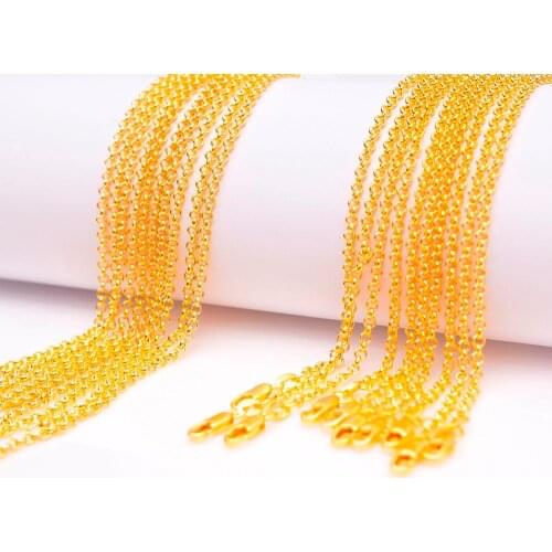 5PCS Retail Free Shipping Real 18KGF Pearl Necklace With Flexible Lobster Clasps 16-30 inches For Choice Cross Chain