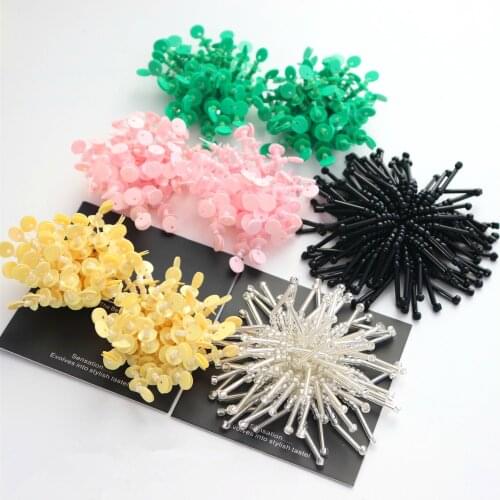 Handmade beaded patch flower earrings shoe flower applique DIY accessories decorative patch decals