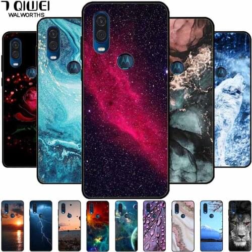 For Motorola One Vision Case Silicone Soft Back Cover for Moto E7 Power / One Action / One Hyper Phone Case TPU Bumper Capa para