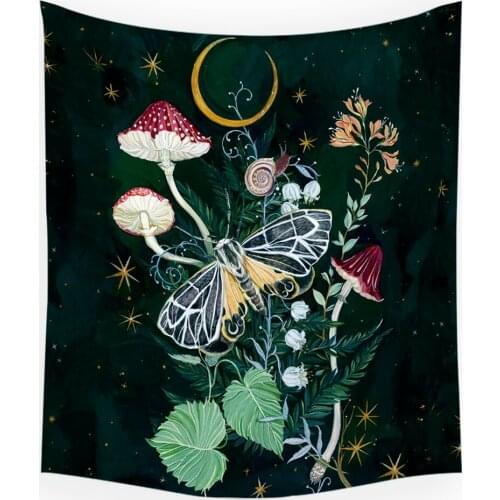 Nordic Psychedelic Hanging Wall Tapestry Covering Butterfly Home Decoration Wall Blanket Tapestry Bedroom Wall Hanging Tapestry
