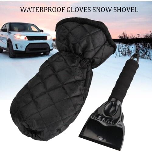 SUV Car Windshield Ice Scraper Snow Shovel Brush with Warm Glove Snow Removal Tools for Cars Universal Snow Scraper Winter Tools