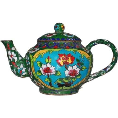 Collect red copper Cloisonne (wine pot) ornaments