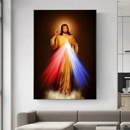 Modern Gods Mercy Jesus Christian Canvas Painting Posters and Prints Wall Art Mural Picture for Living Room Home Decor Cuadros