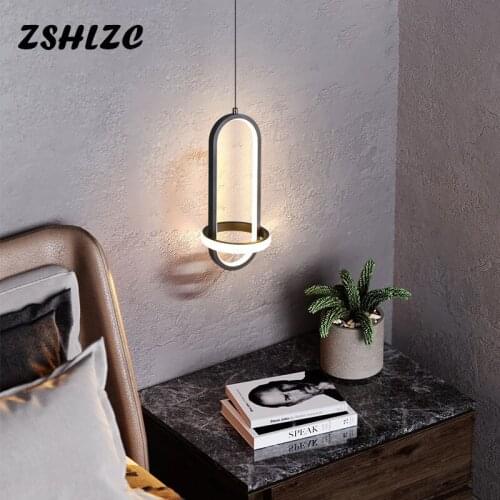 110v 220v Modern Led Pendant Light Bedside Light Black&Gold Pendant Lamp For Dining room Kitchen Living room Bedroom Luminaires