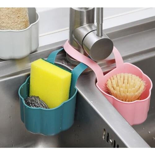 Kitchen Sink Drain Rack Sponge Soap Debris Rack Plastic Hanging Storage Basket Faucet Organizer Shelf Portable Home Kitchen Tool