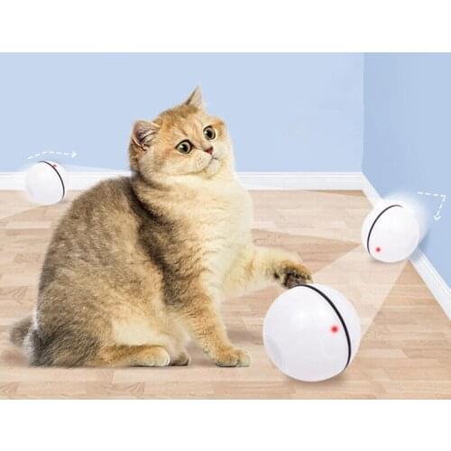 2019 New USB Rechargeable Ball Pet Toy Automatic Rolling Ball With Flashing LED Interactive Pet Cat Jumping Ball Toys