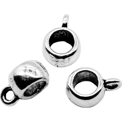 WYSIWYG 20pcs 4x6x8mm Glossy Spacers Beads Bail For Jewelry Making Glossy Bail Beads Charm Glossy Bail Beads