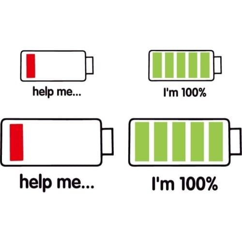 Fun Biker Patch deal with it Clothes Heat Transfer Printing Phone Battery power Iron on patches for clothing Diy 3D Stickers