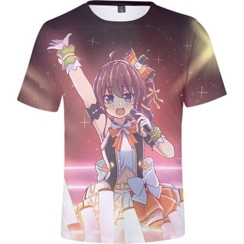 Women-clothing HOLOLIVE VTuber Natsuiro Matsuri 3D Summer Preppy Men/Women Clothes T-shirt Streetwear Kawaii Y2K Trendy a girl