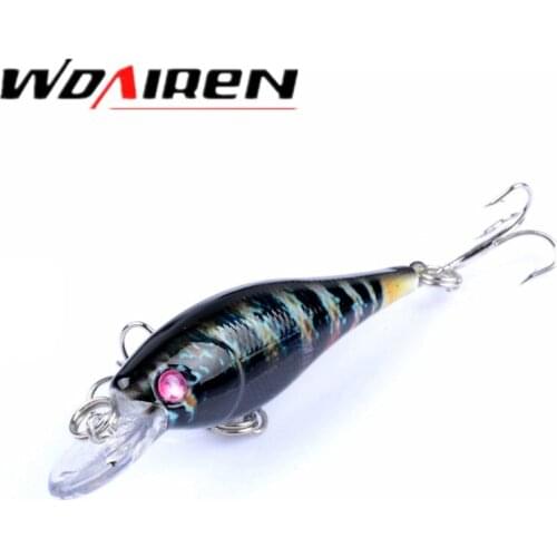 1Pcs 6.5cm 4.5g Wobbler Crankbaits Painted Road Bait Classic Fishing Lures VIB Waters Realistic Fake Bait 8 # hook 4 color