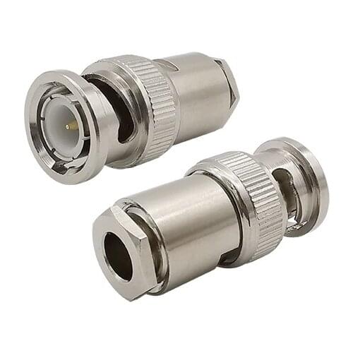 1Pcs BNC Male Plug RF Connector for RG58 LMR195 RG142 RG223 50-3 Cable RF Coax BNC Q9 Plug Adapter