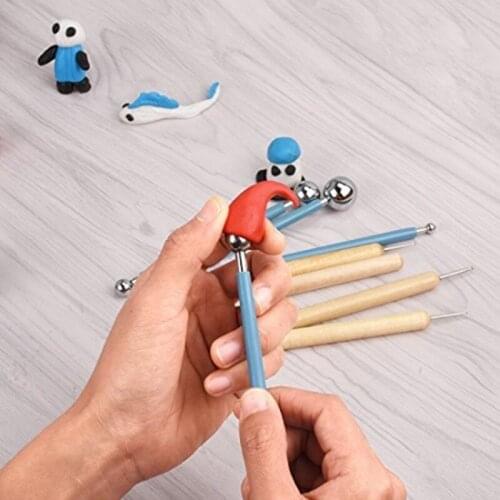 10 Pcs Ball Stylus Dotting Tools, Clay Pottery Modeling Set Carving Tools Rock Painting Kit For Sculpture Pottery