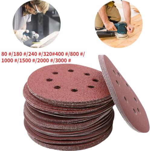 100pcs 50mm Sandpaper Sanding Discs Pad Kit for Drill Grinder Rotary Tools with Backer Plate Includes 60-3000 Grit Sandpapers