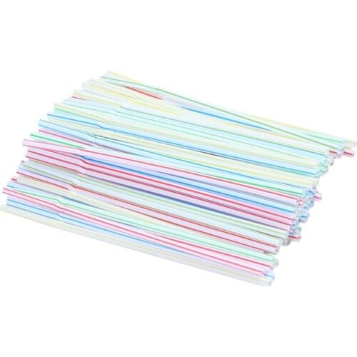New Style 100Pcs Disposable Flexible Straws Plastic Drinking Supplies