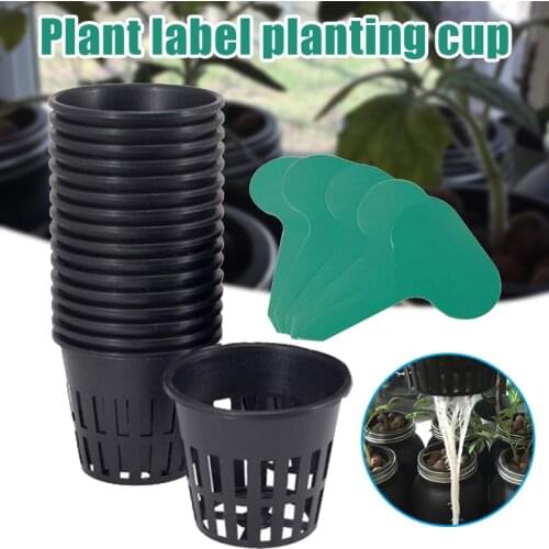 12pcs Mesh Pot Net Cup Basket Hydroponic System Garden Plant Grow Vegetable Cloning Foam Insert Seed Germinate Nursery CLH@8