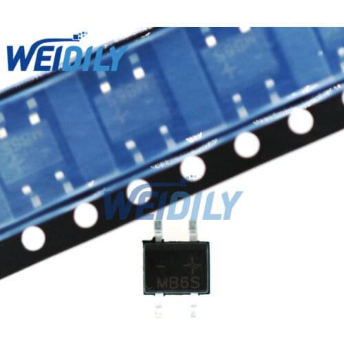 50PCS/LOT MB6S 600V 0.5A SOP-4 SMD rectifier diode bridge mb6s