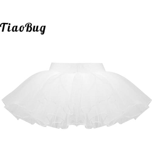 2021 Fashion Kids Mesh Miniskirts Girls Princess Stars Glitter Dance Ballet Tutu Solid Color 4 Layers Party Girl Skirt Elastic