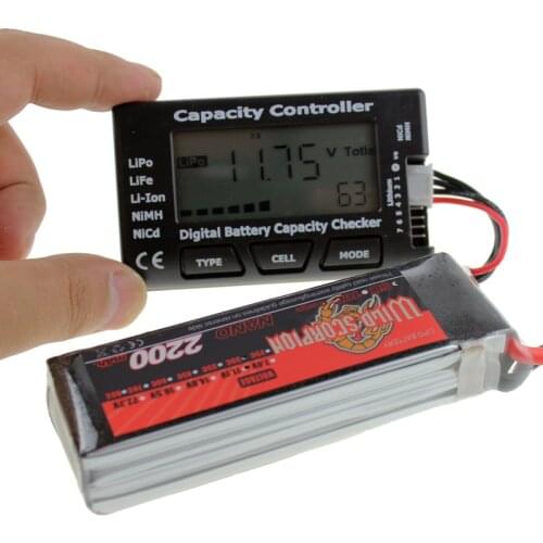 RC CellMeter-7 Digital Battery Capacity Checker LiPo LiFe Li-ion NiMH Nicd for RC helicopter Wholesale