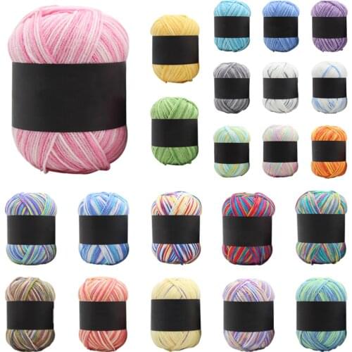 Gradient Color Soft Baby Milk Cotton Yarn Cotton Thread Comfortable DIY Scarf Hat Sweater Supplies Hand Crochet Knitting Yarn